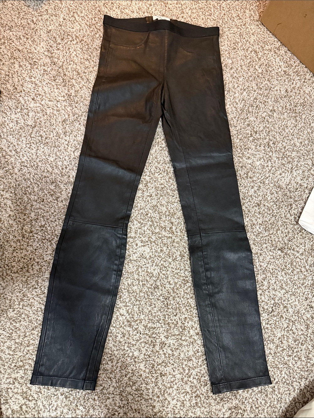 Helmut Lang Women's Black Skinny Leather Jeans